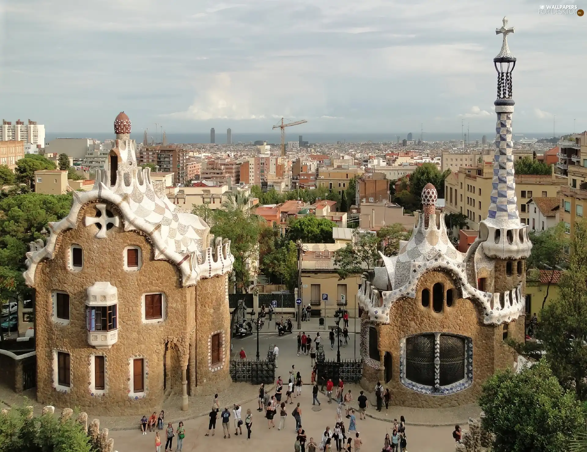 architecture, Barcelona, Guell