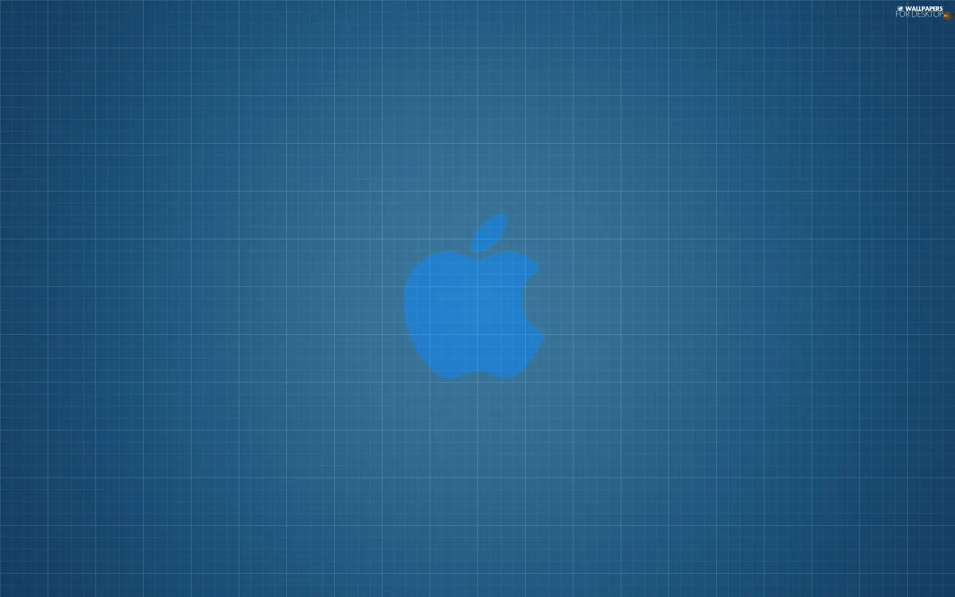 Apple, Blue, background, logo