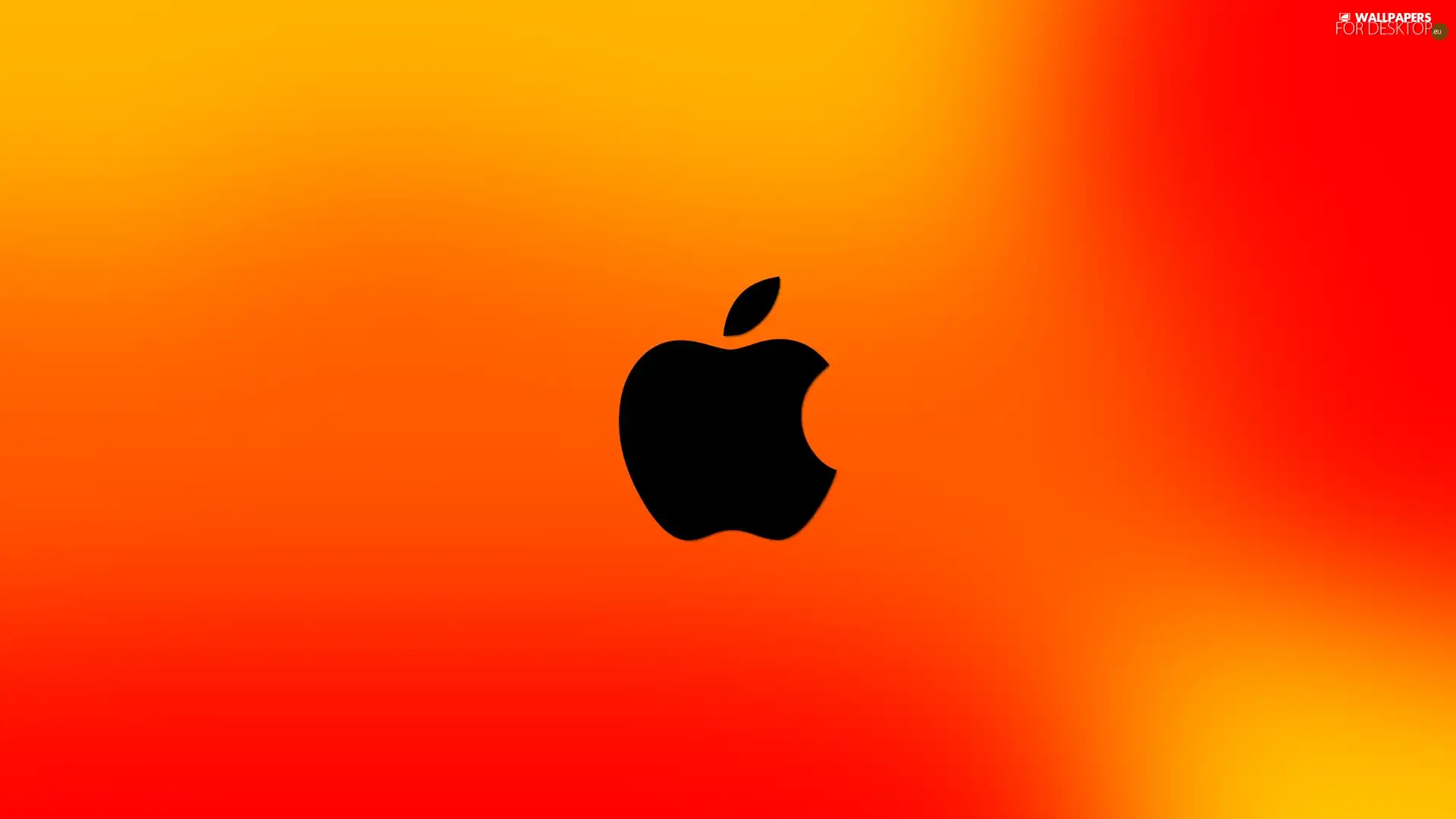 Black, Orange, background, Apple