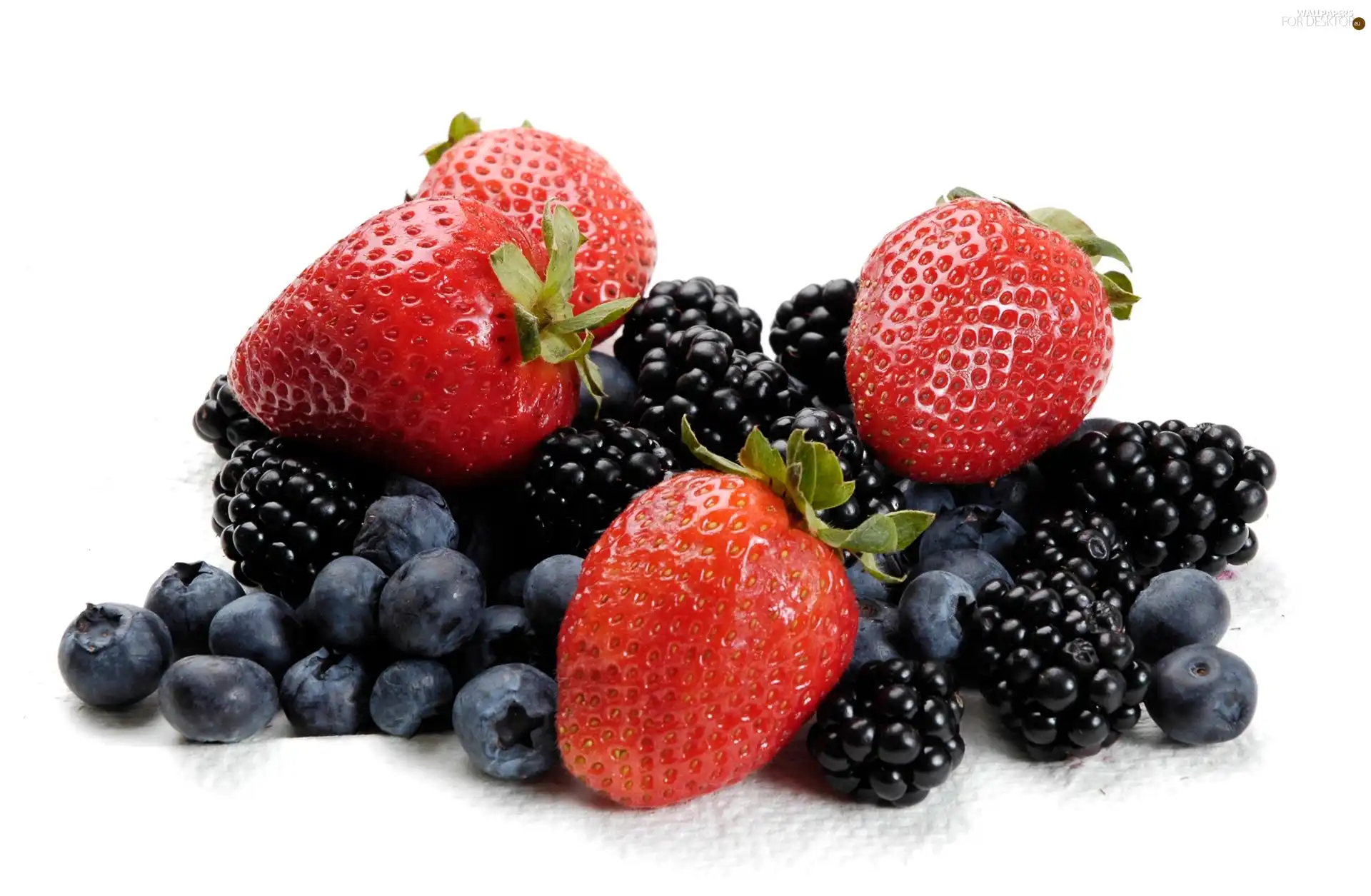 blackberries, strawberries, blueberries