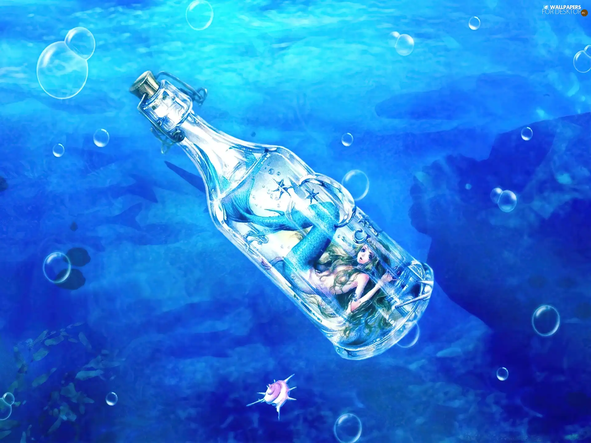 bottle, mermaid, ##