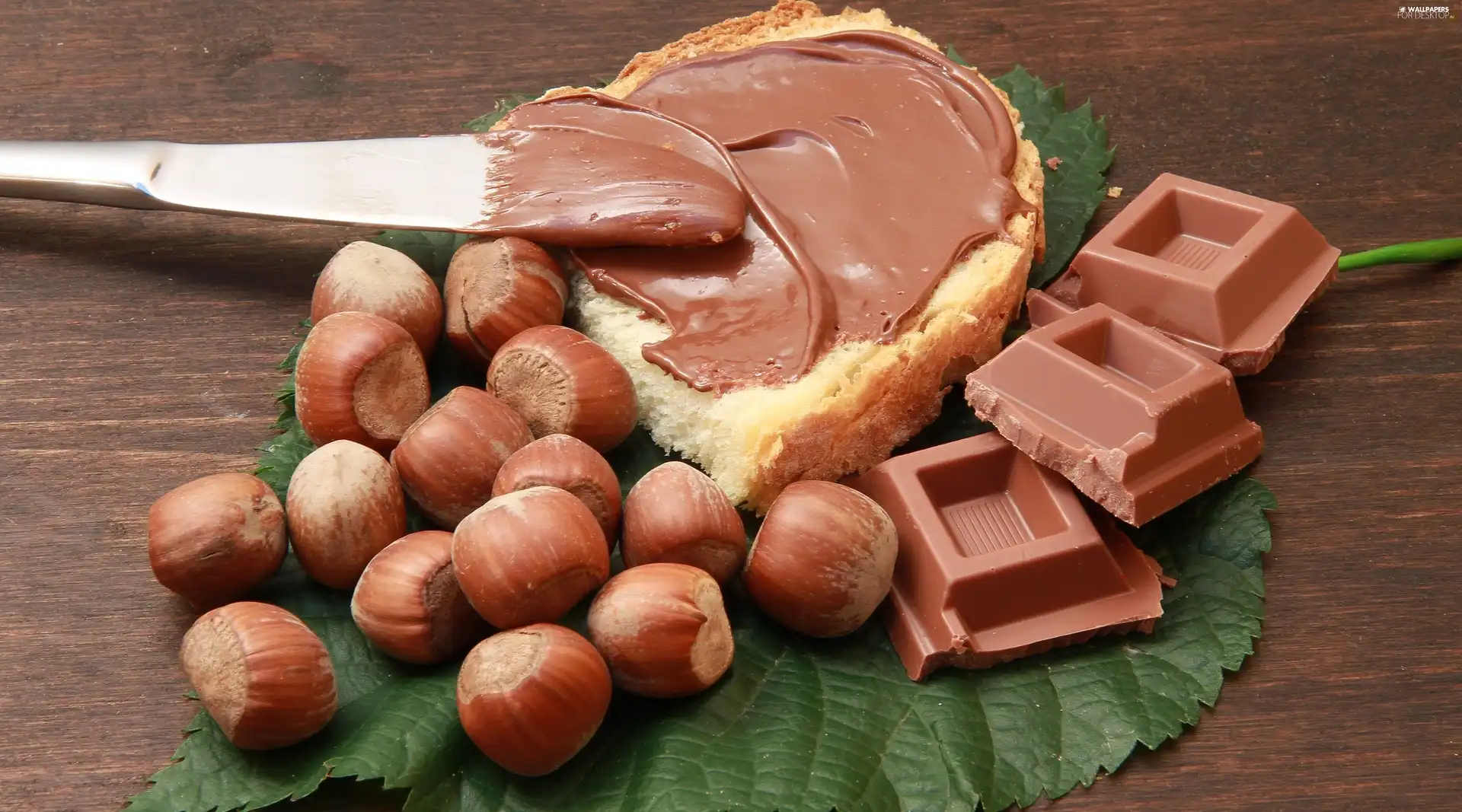 bread, chocolate, nuts