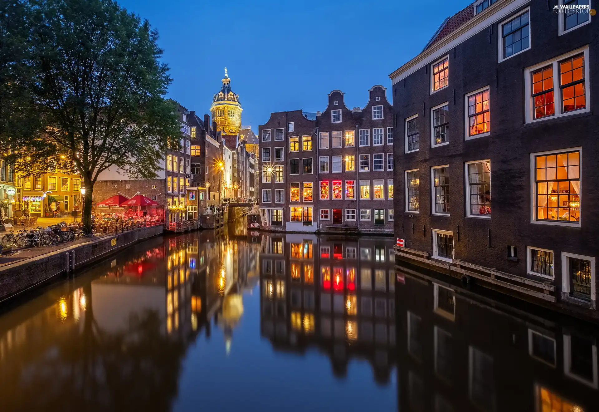 Houses, Amsterdam, Netherlands, canal