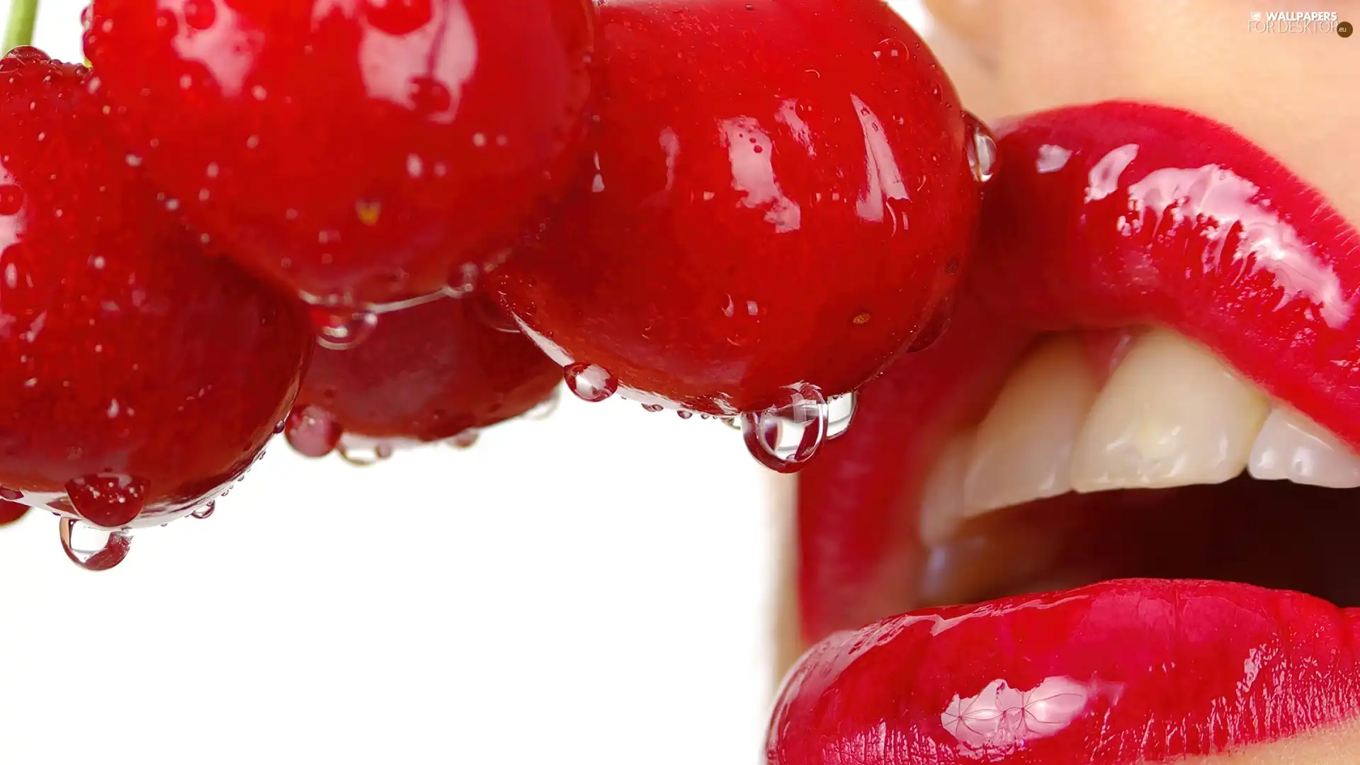 cherries, passionate, lips