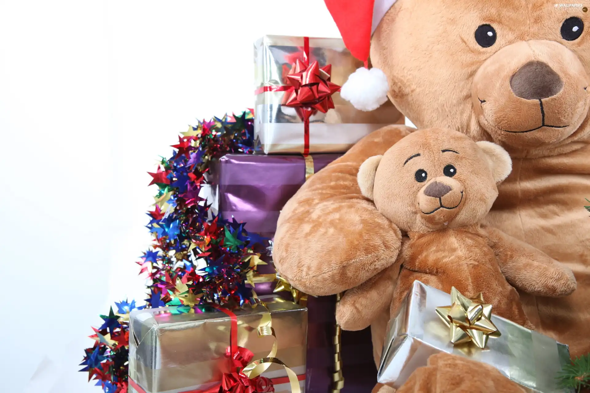 christmas, bear, gifts