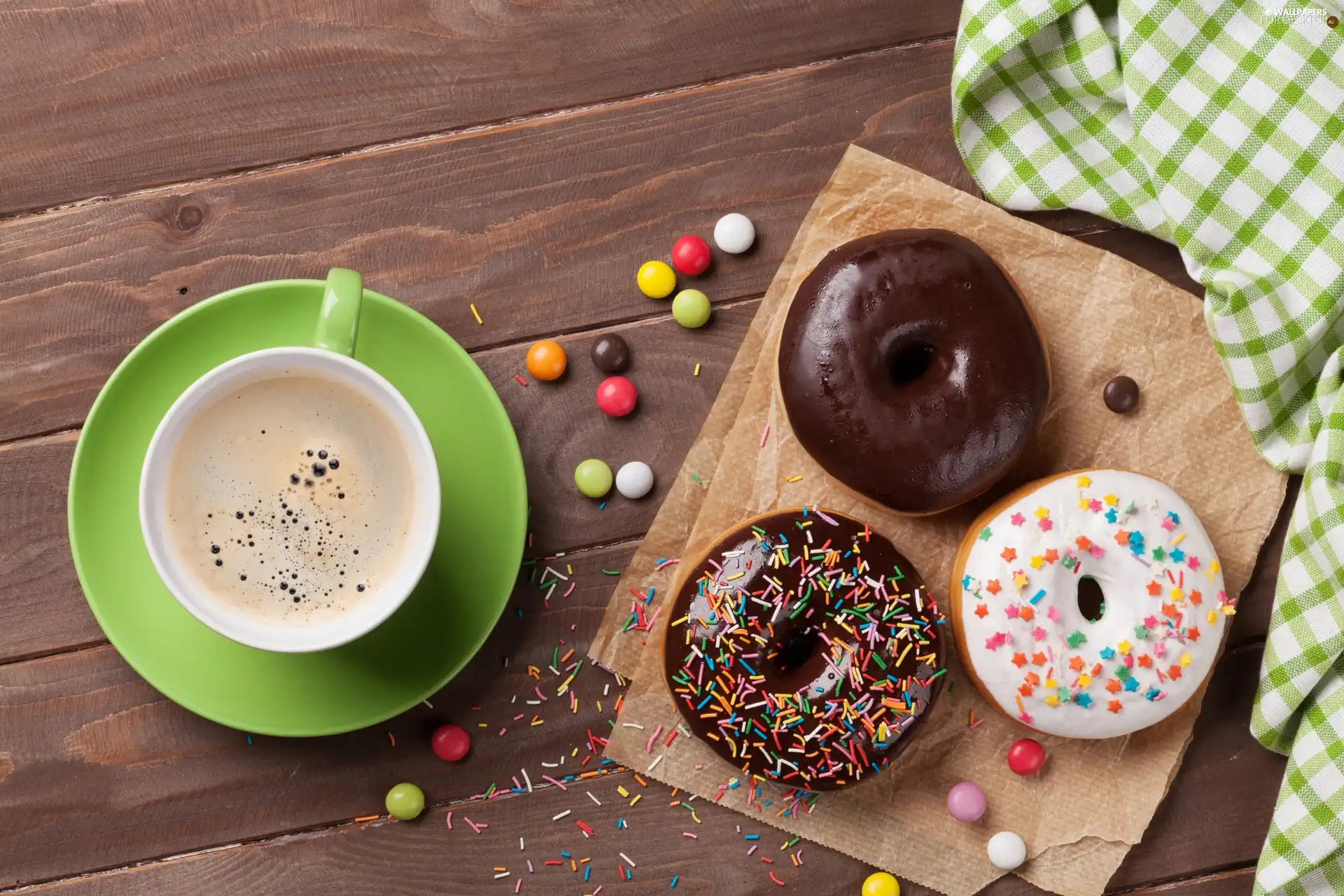 coffee, donuts, Donuts