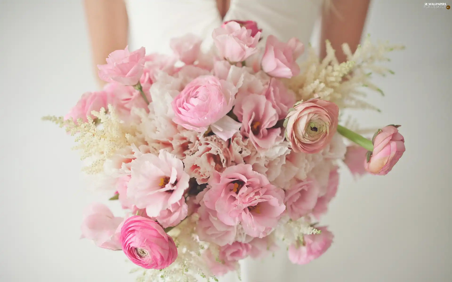 bouquet, pastel, colors, flowers