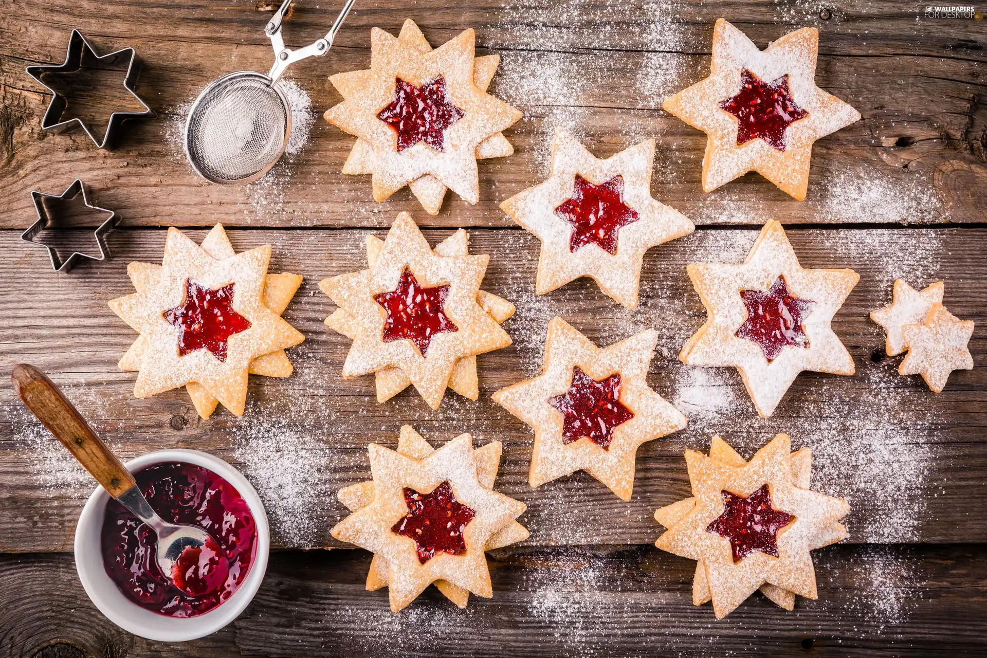 Christmas, Jam, Stars, Cookies