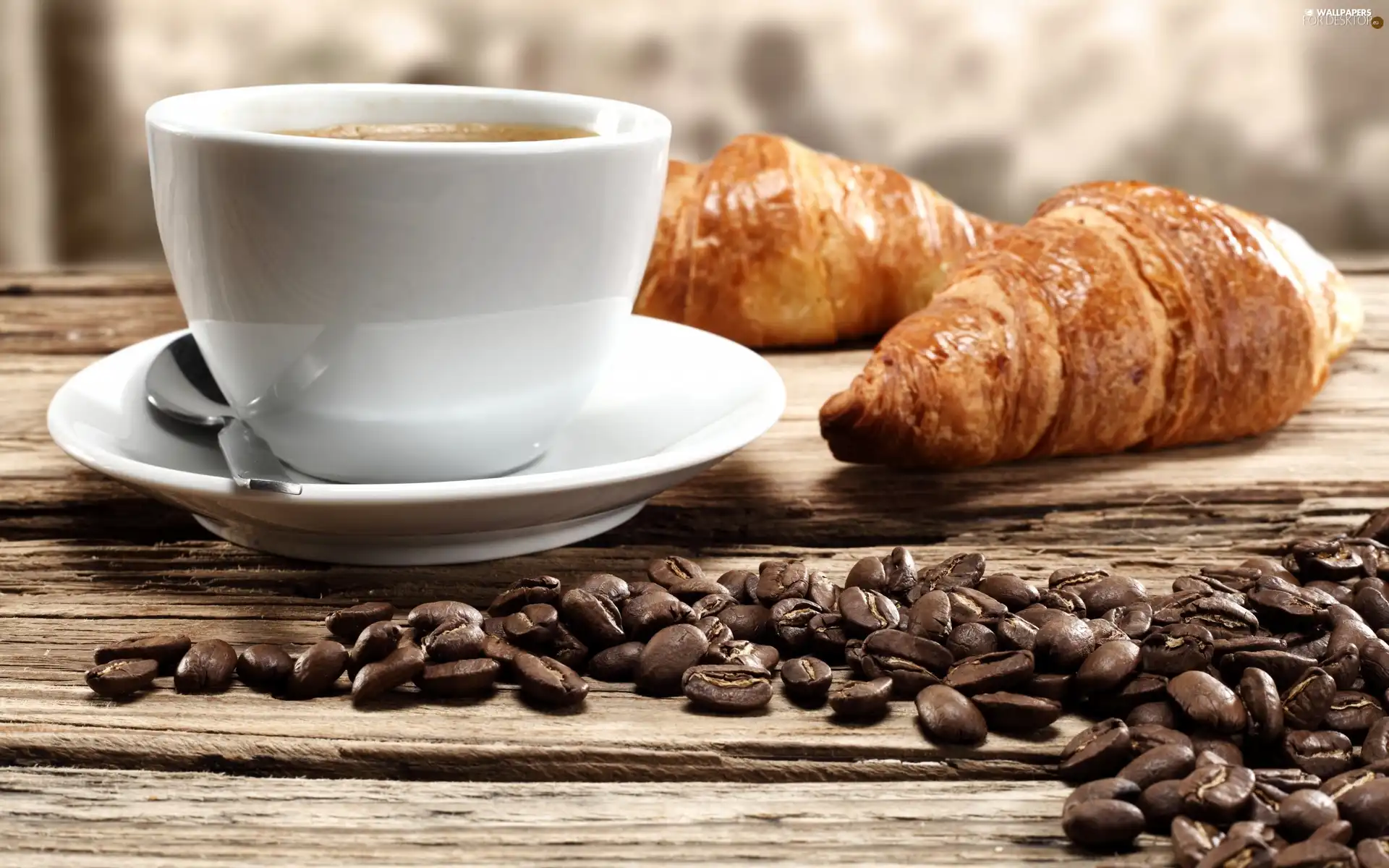 coffee, croissants, Cup, grains