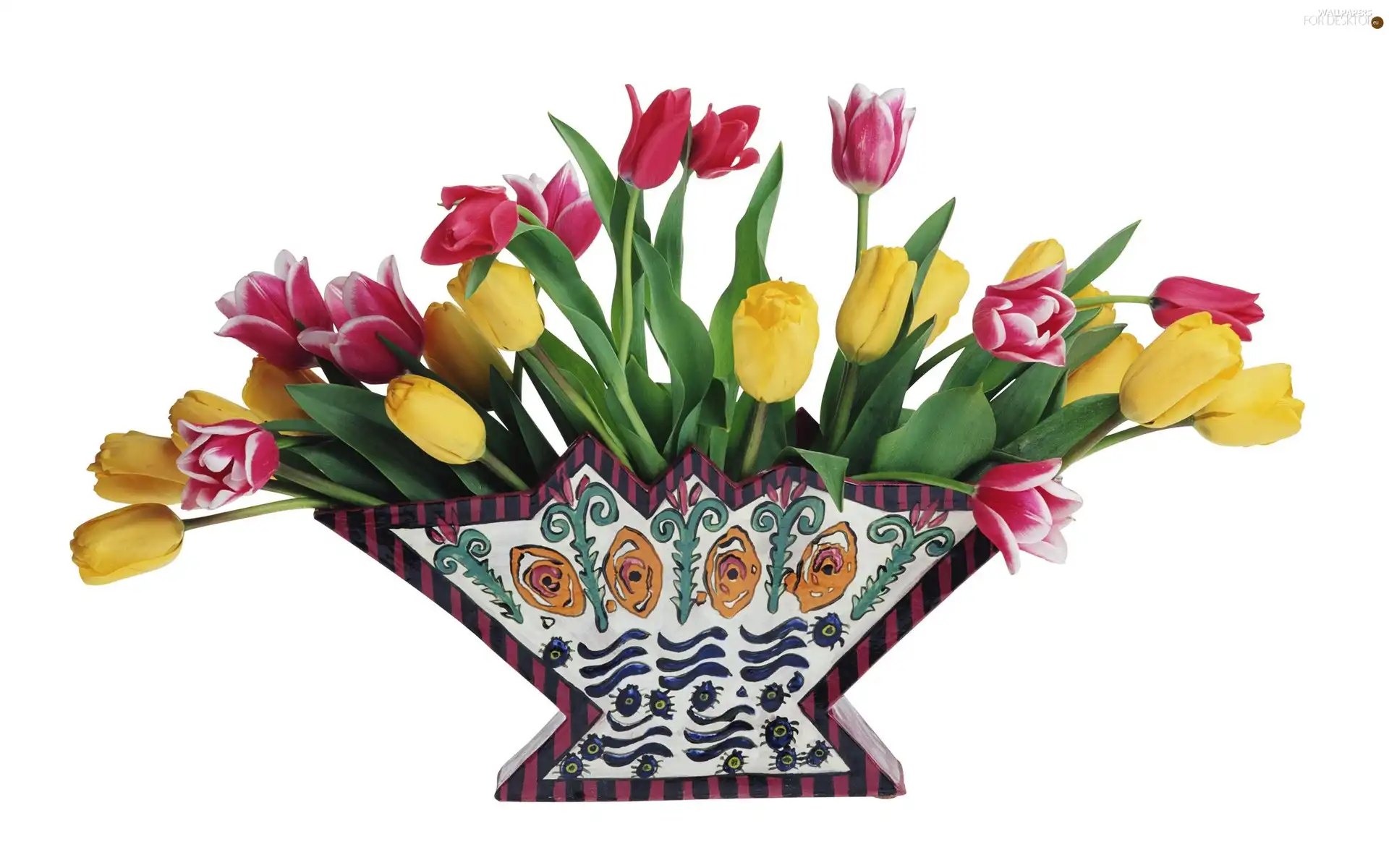 Tulips, bouquet, Different colored