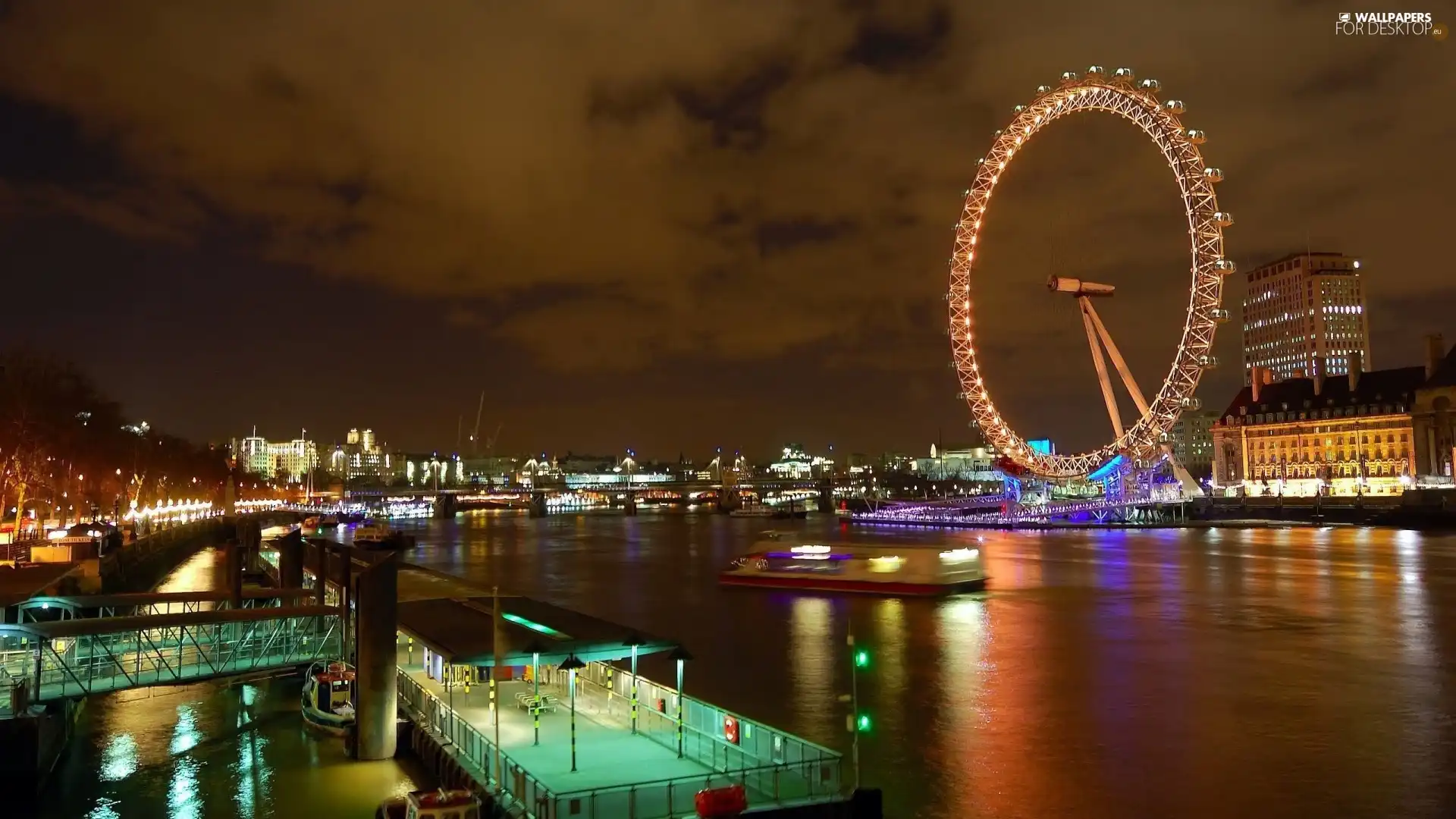 panorama, London Eye, England, London
