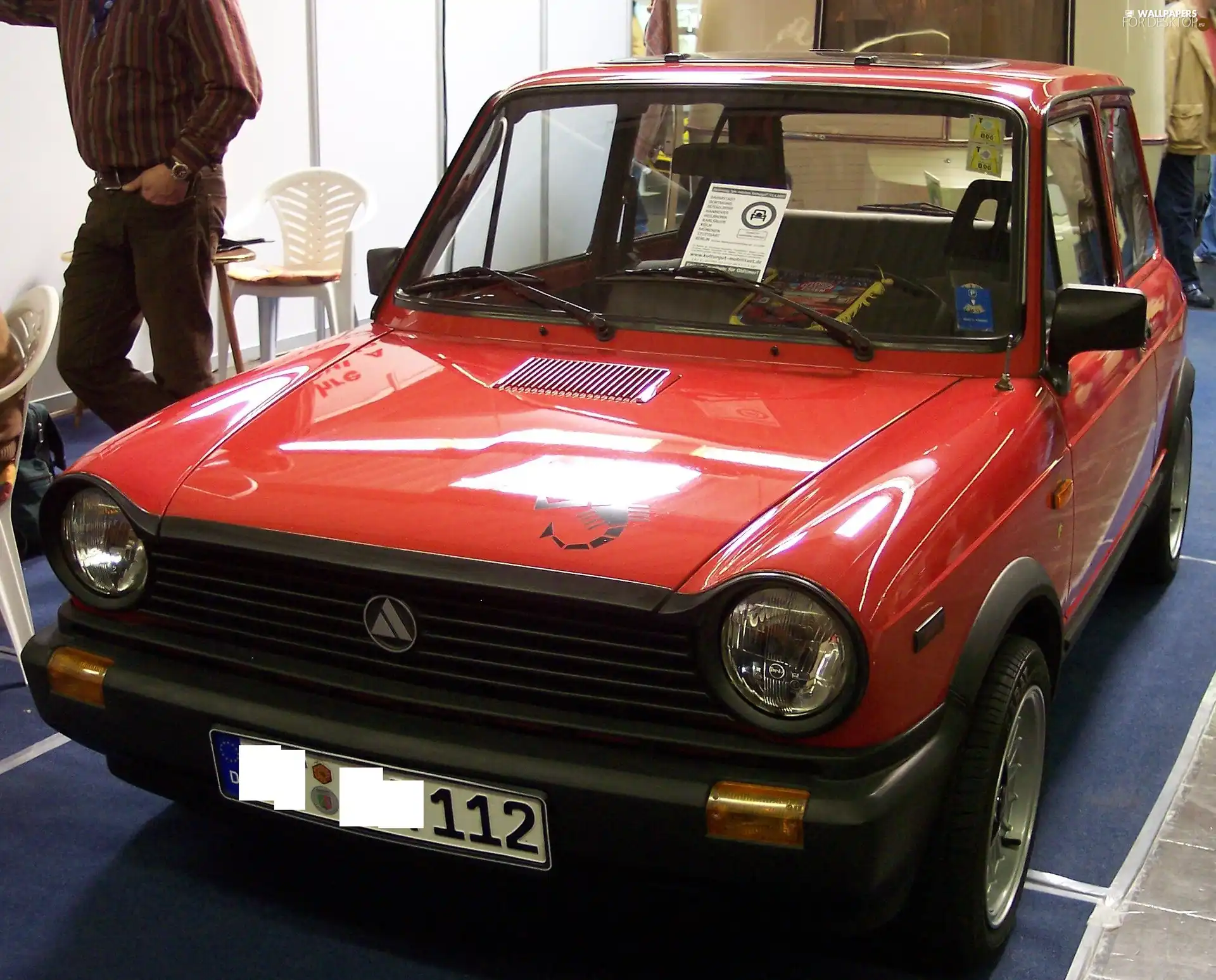 Front, Autobianchi A112, exhibition, Red