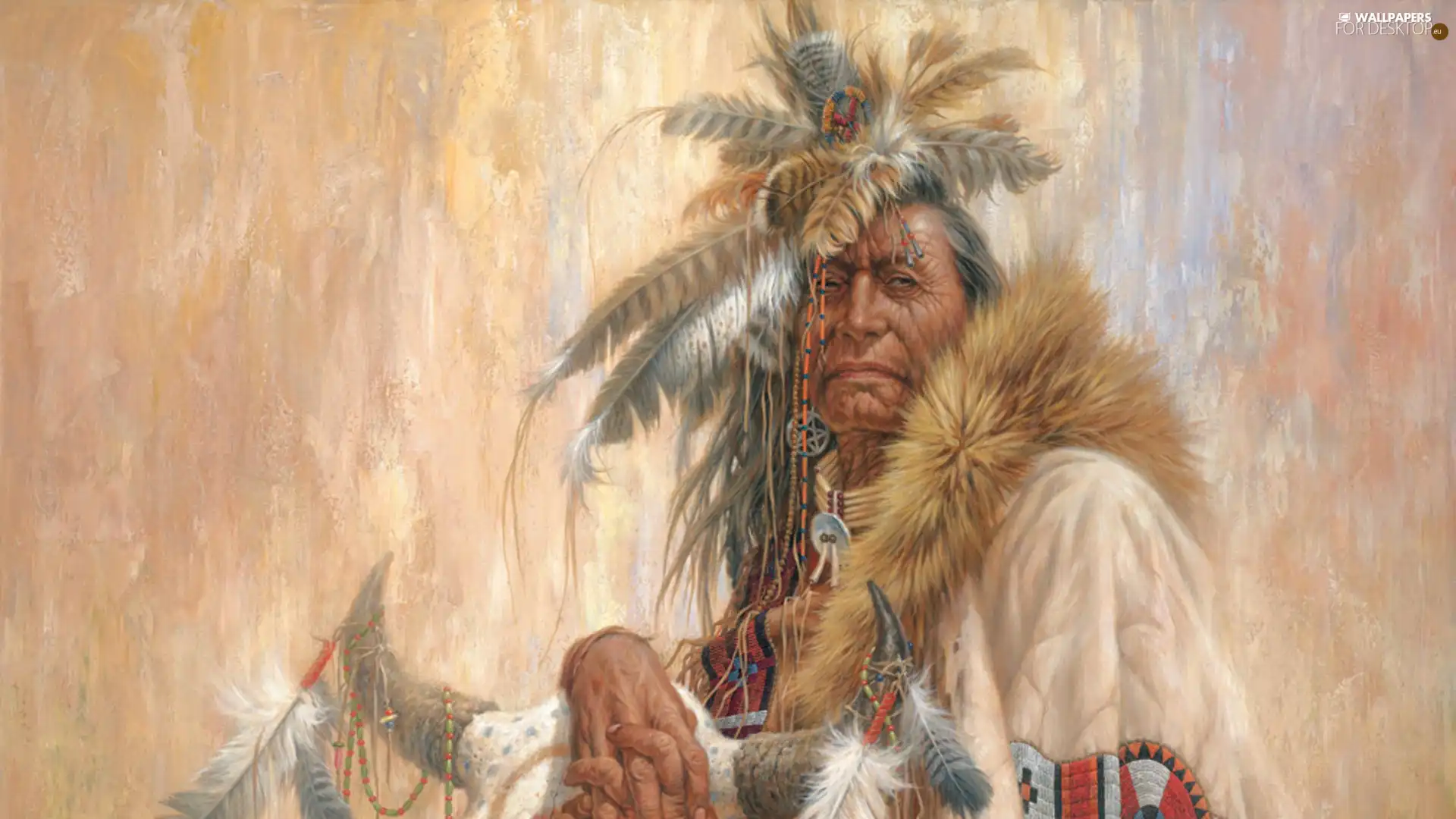 Larry Fanning, Indian, feather