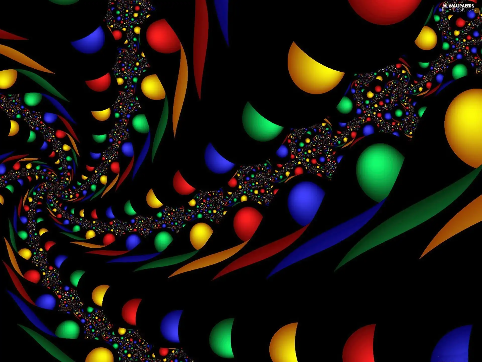 color, abstraction, 3D Graphics, Orbs