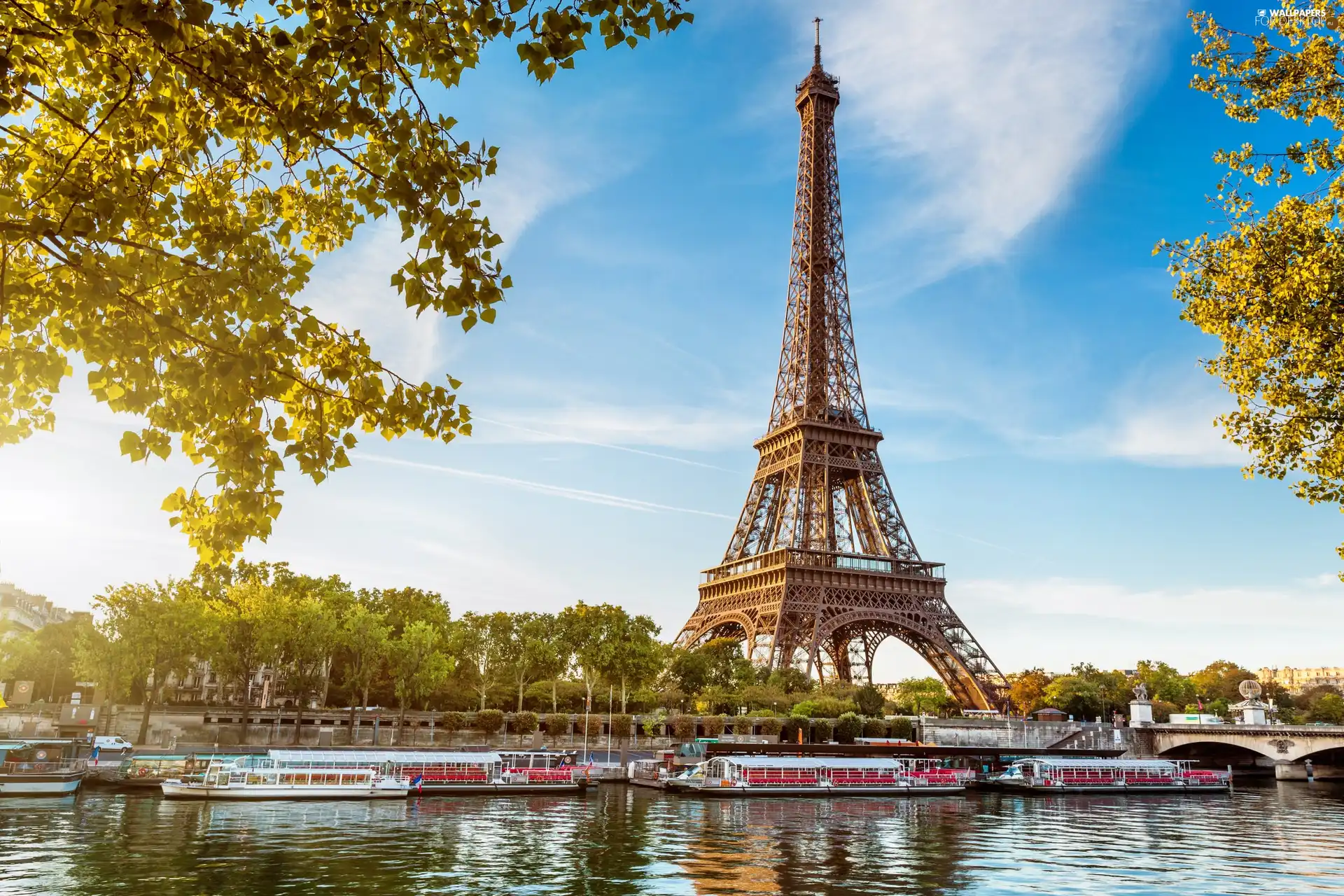 River, Paris, France, Eiffla Tower