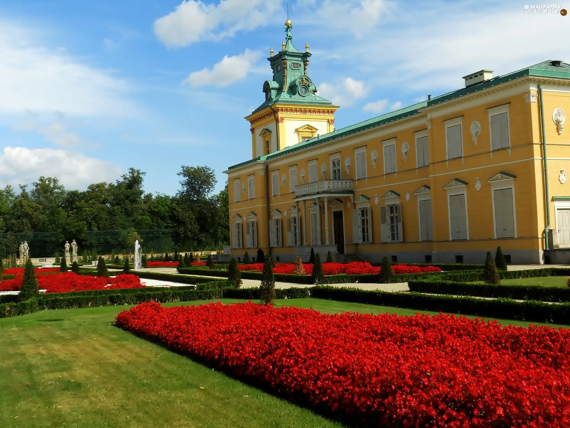 Garden, Wilanow, palace