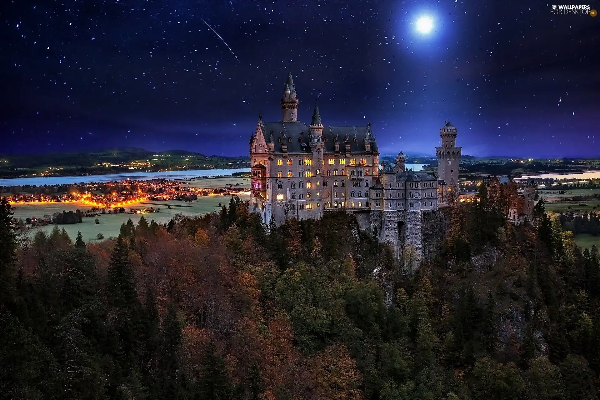 Night, Neuschwanstein Castle, Germany