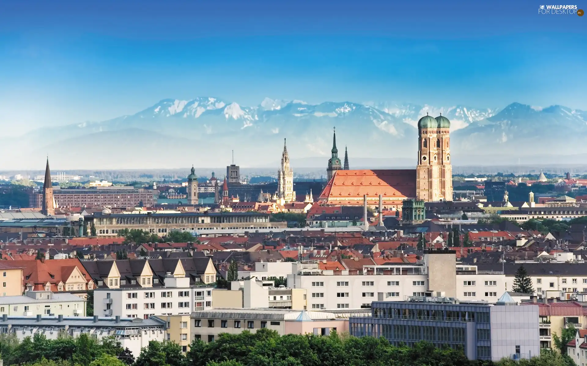 panorama, Munich, Germany, town