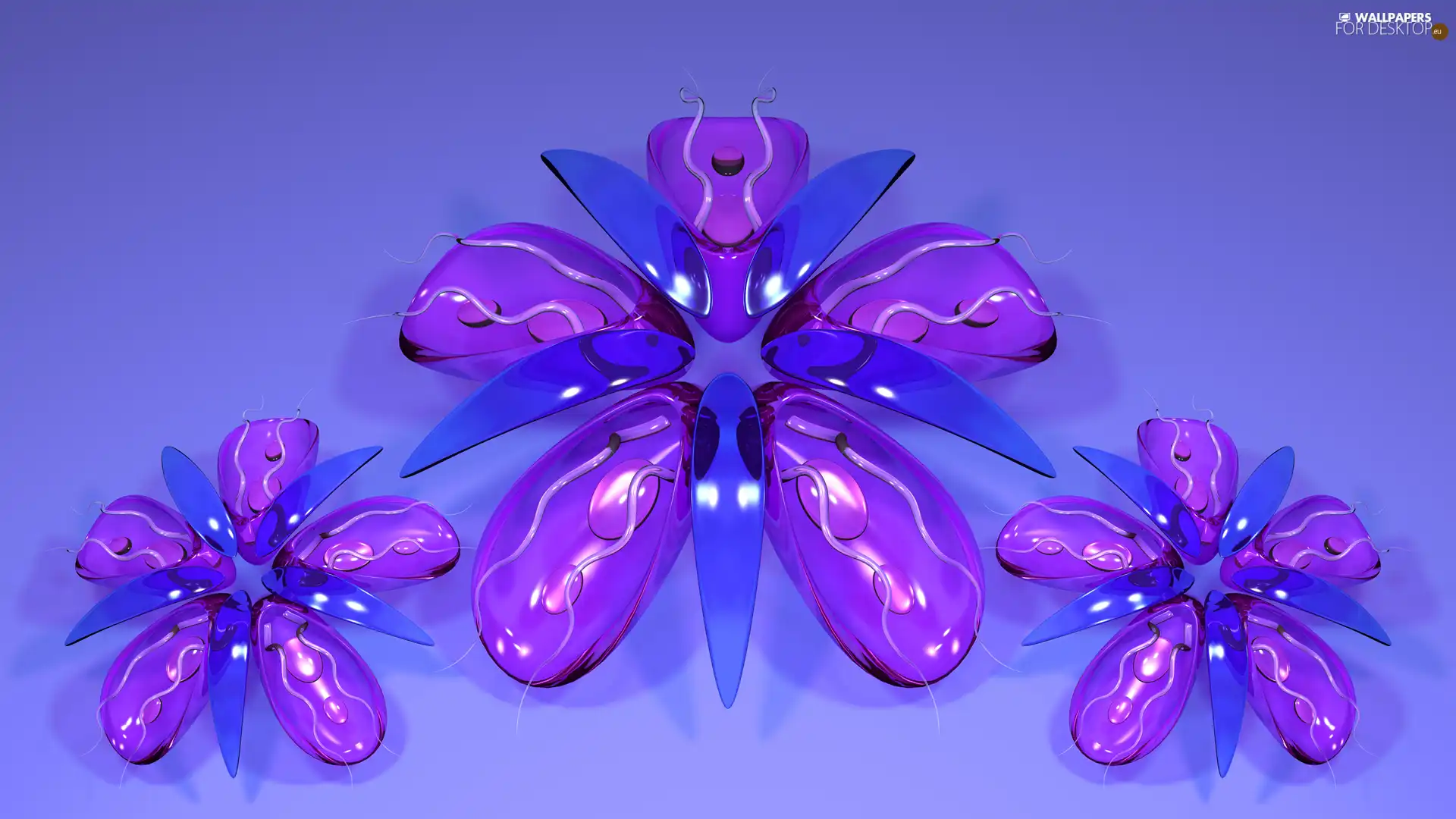 Flowers, 3D Graphics, glass