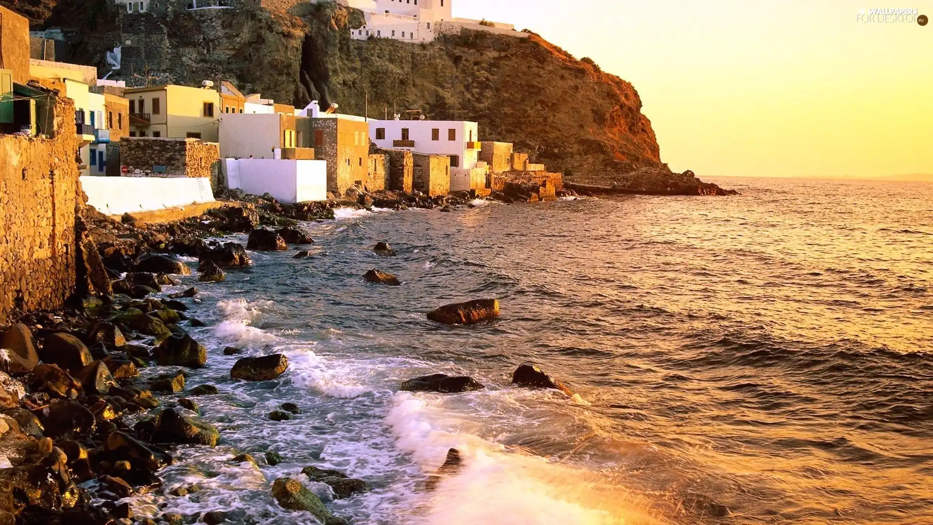 Greece, Houses, sea