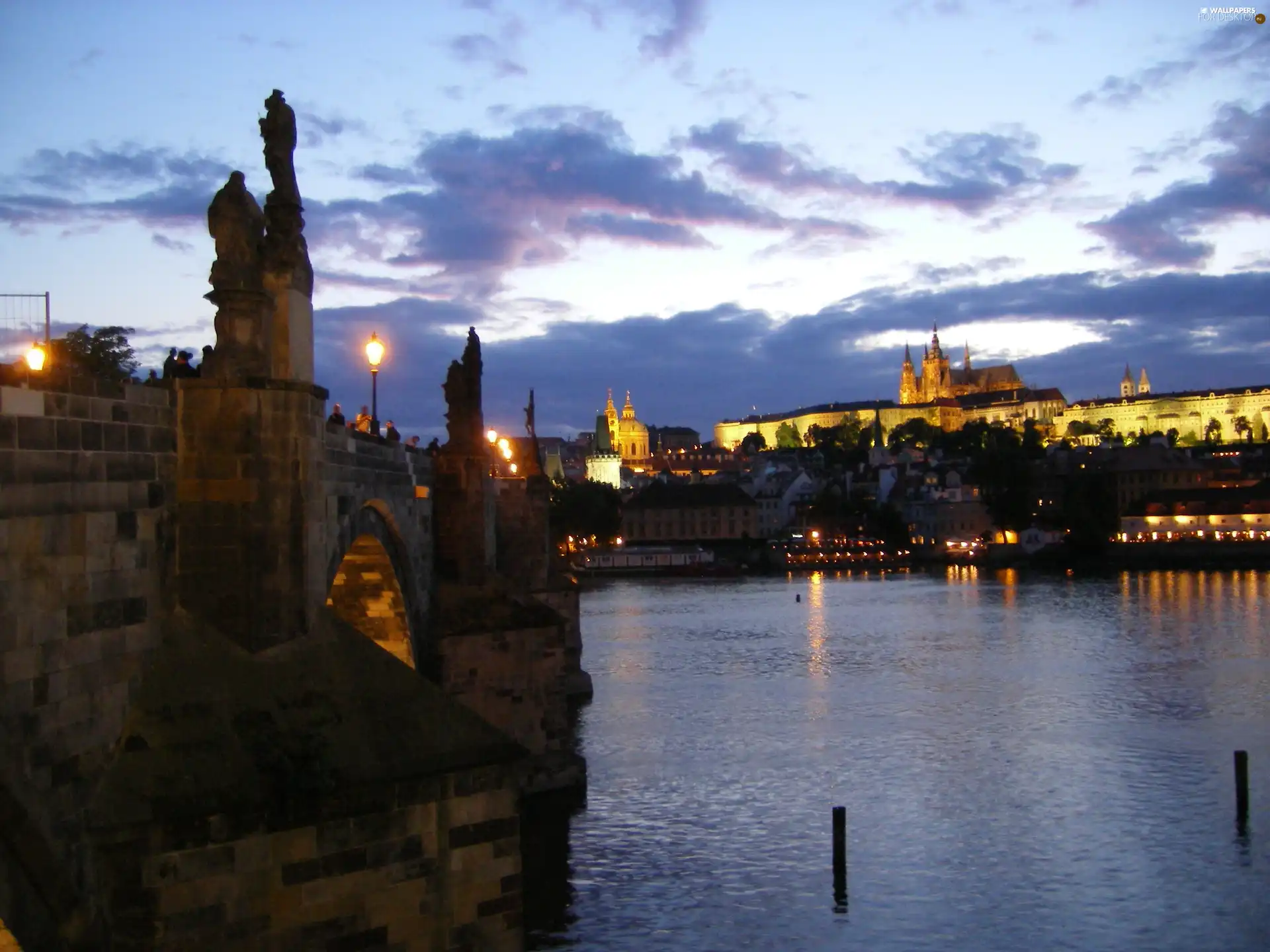 Prague, Charles, Hradcany, bridge