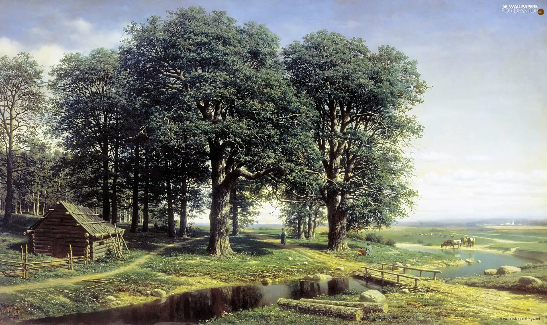Michail, country, landscape, Klodt