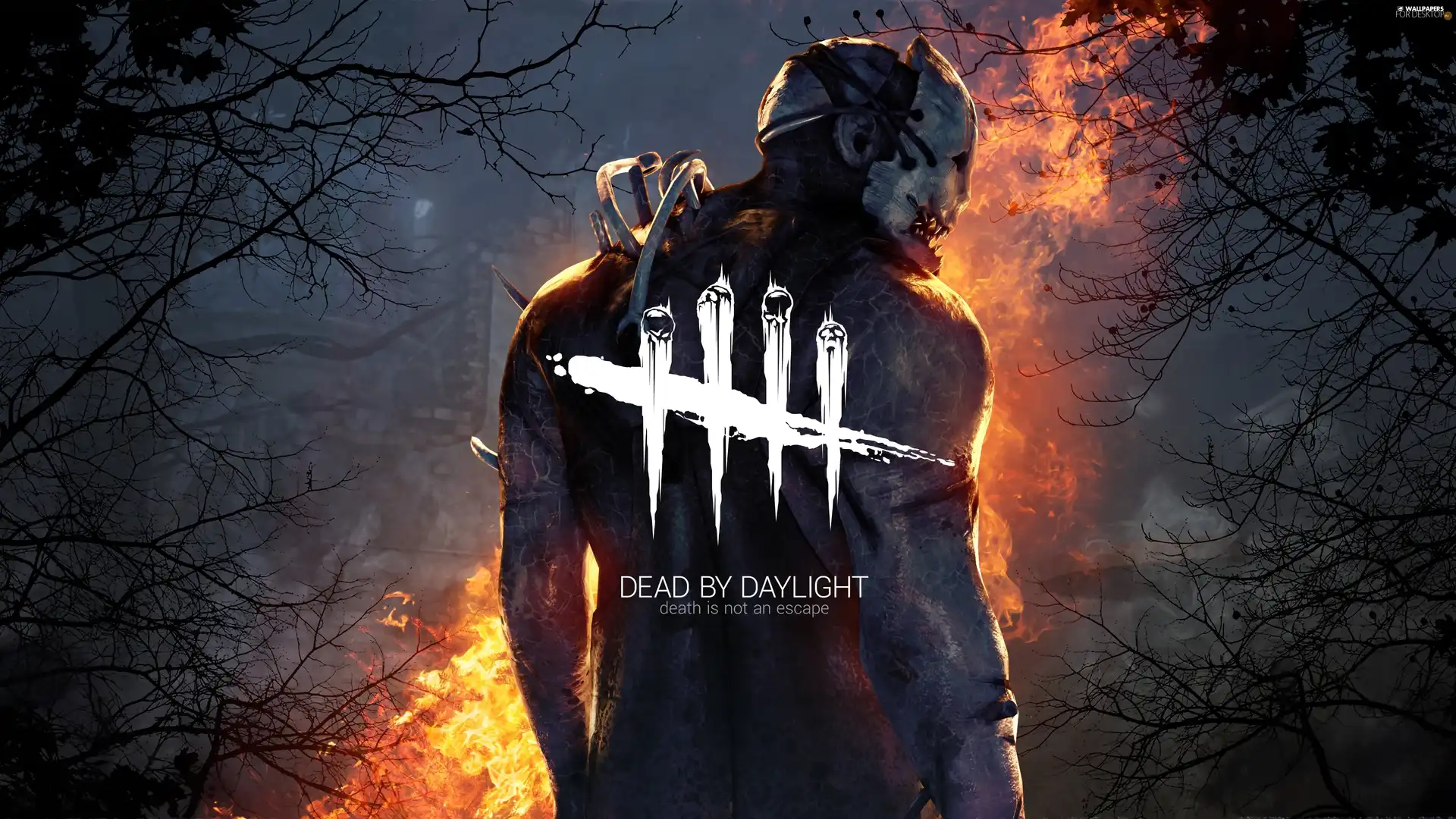 Mask, Big Fire, Dead by Daylight, a man, game