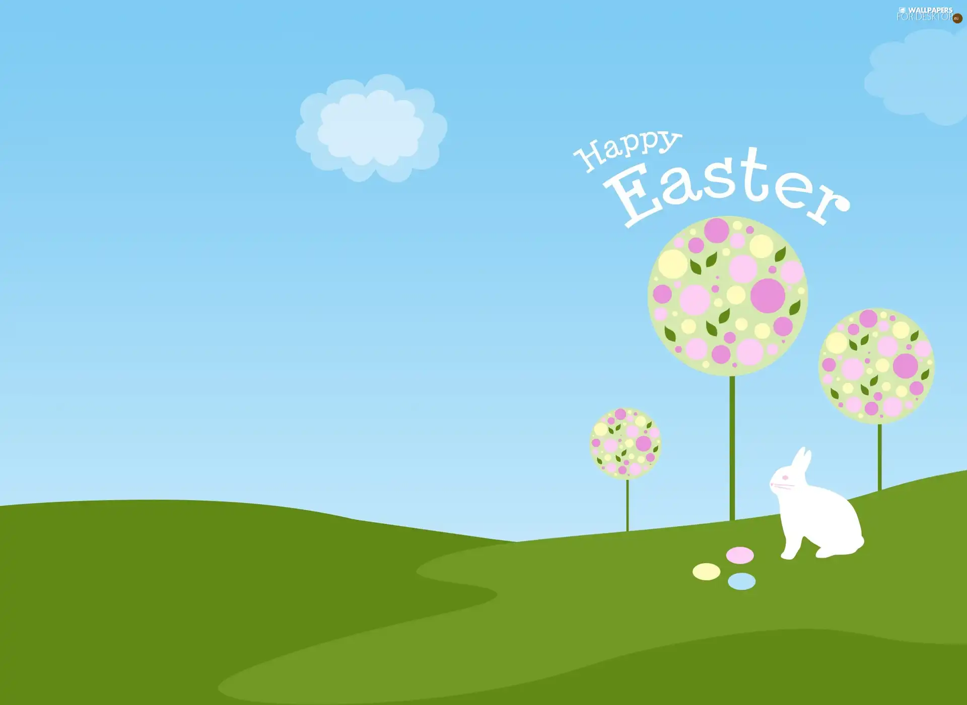 Easter, Green, meadow, rabbit