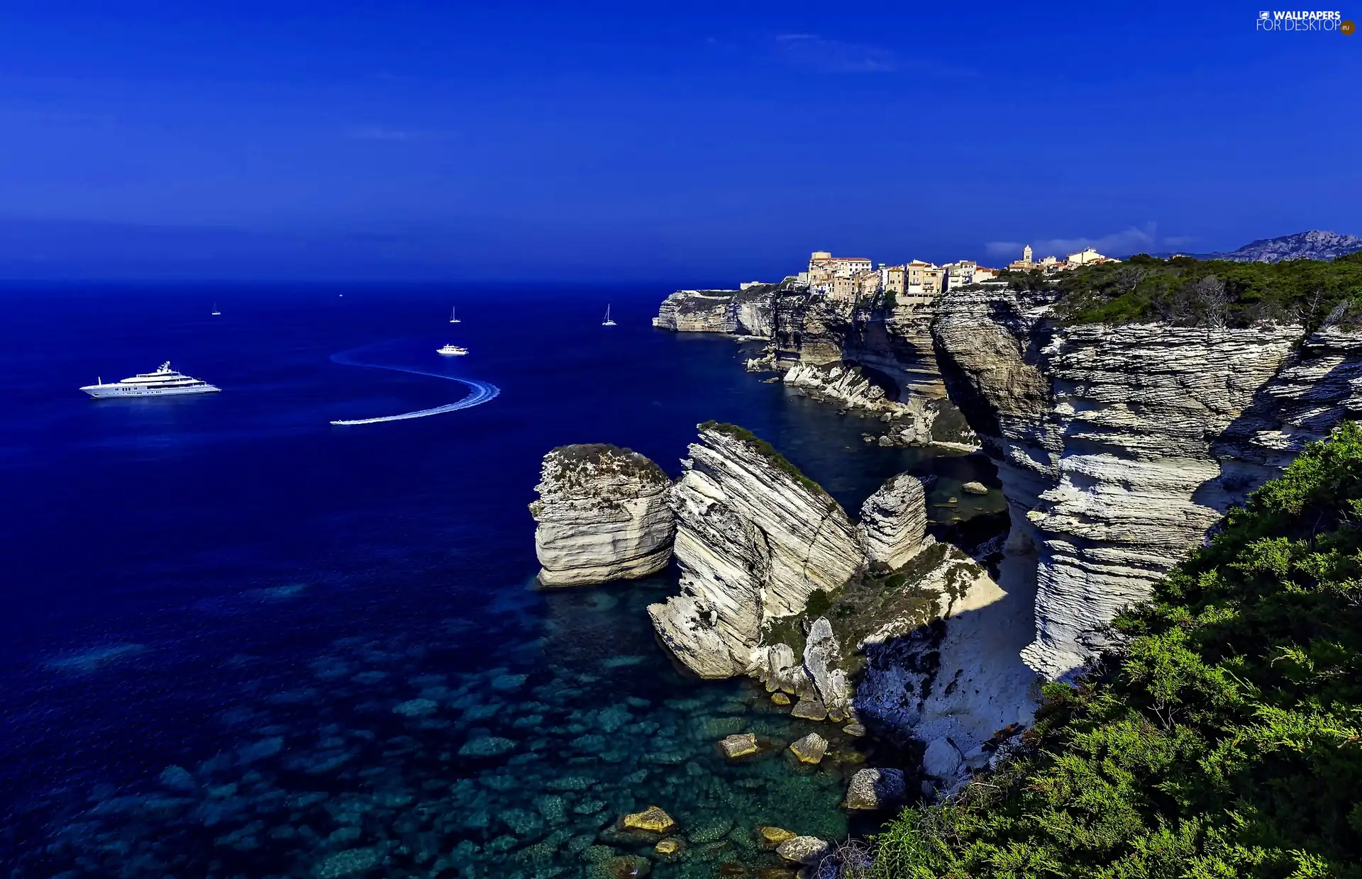 Mediterranean, Coast, Corsica, France, Bonifacio