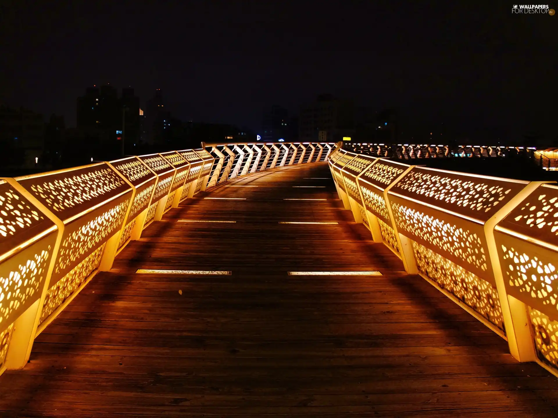 Night, Floodlit, bridge