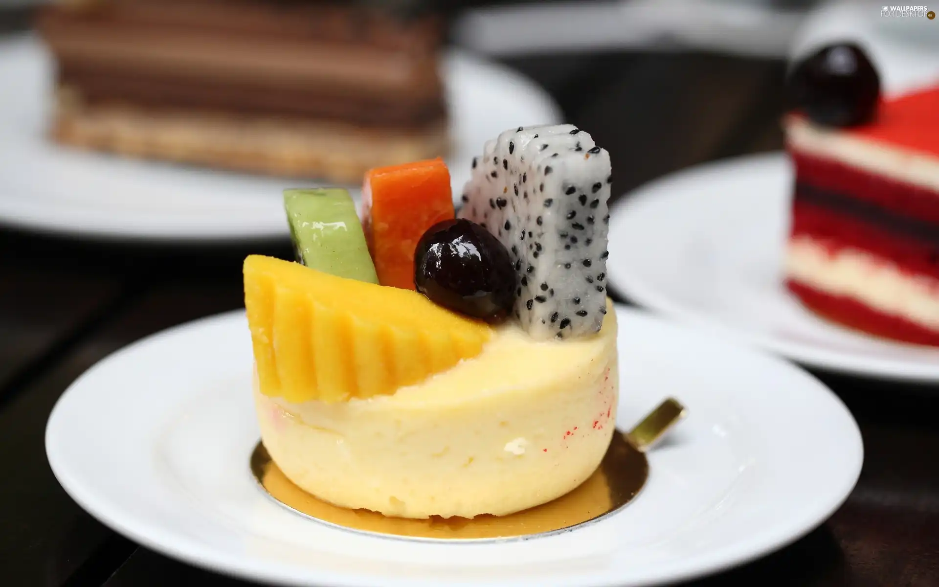 plate, dessert, Fruits