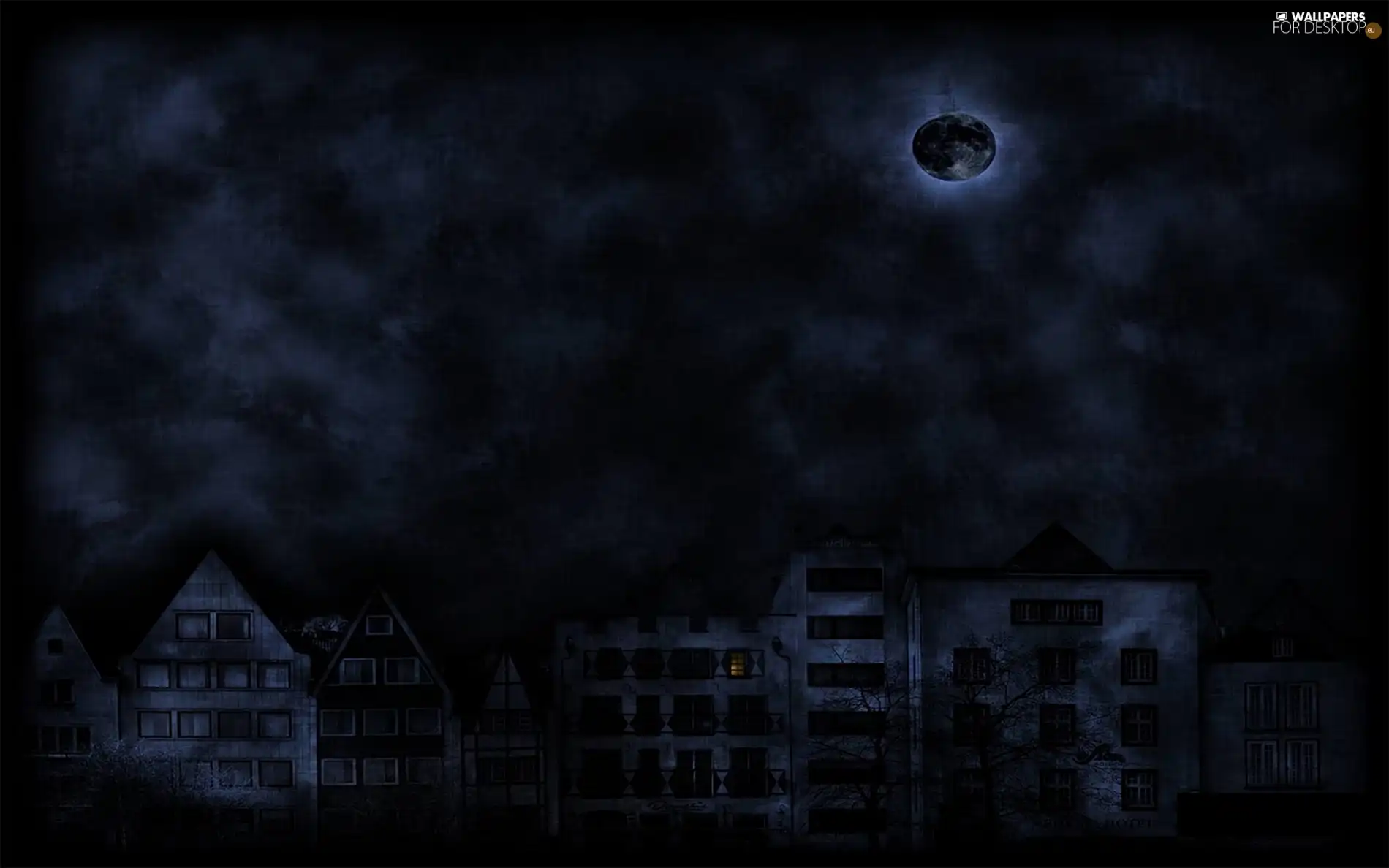 residential, Night, buildings