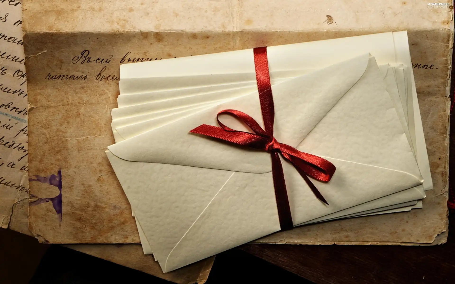 Envelopes, ribbon