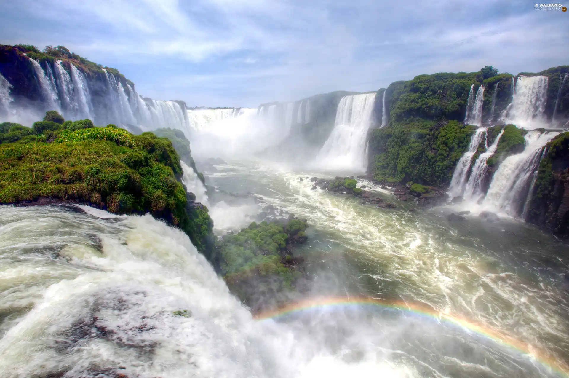 Great Rainbows, waterfall, River