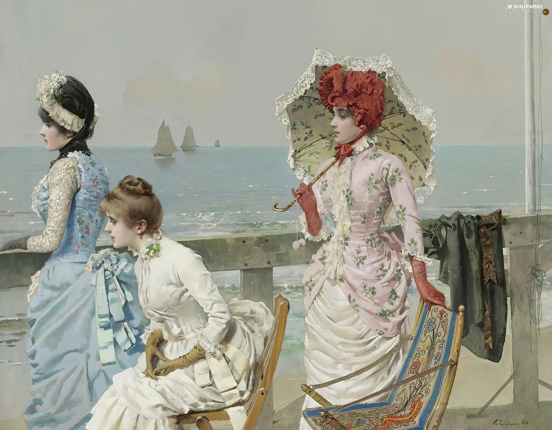 sea, terrace, Womens