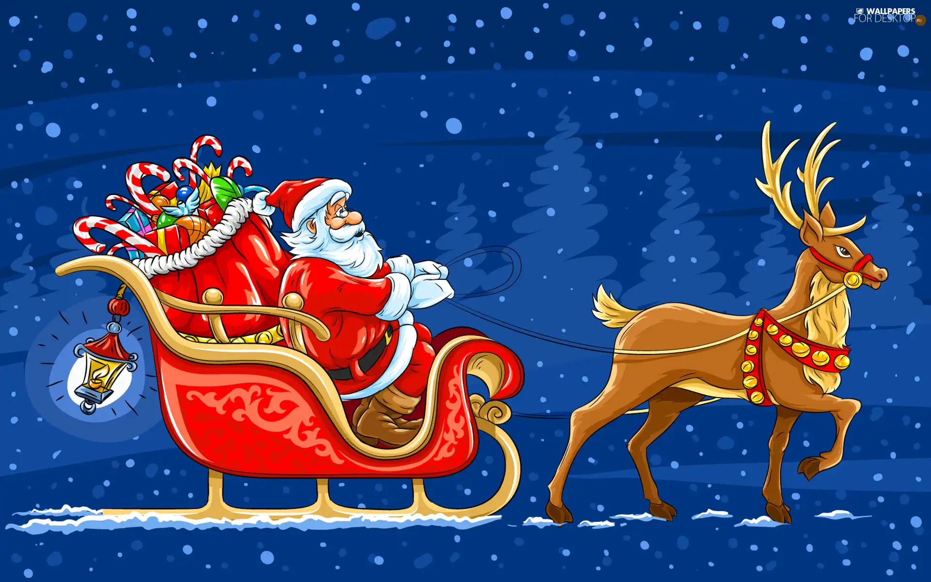 holy, reindeer, sleigh, Santa