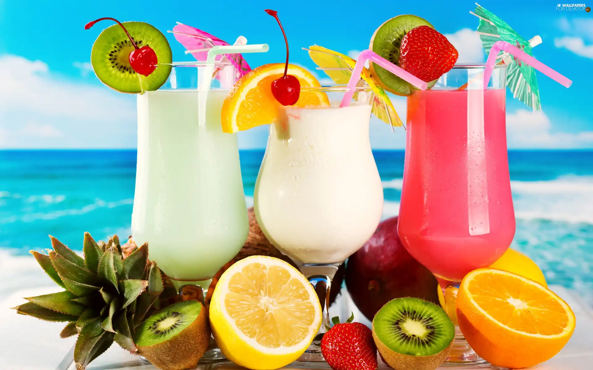 summer, color, drinks