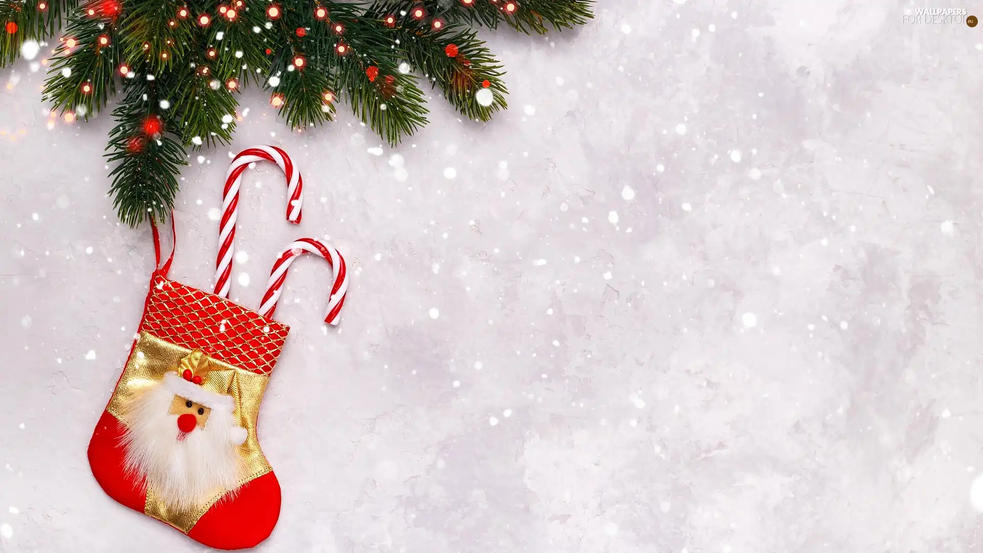sock, decoration, lollipops, Twigs, Santa, Christmas
