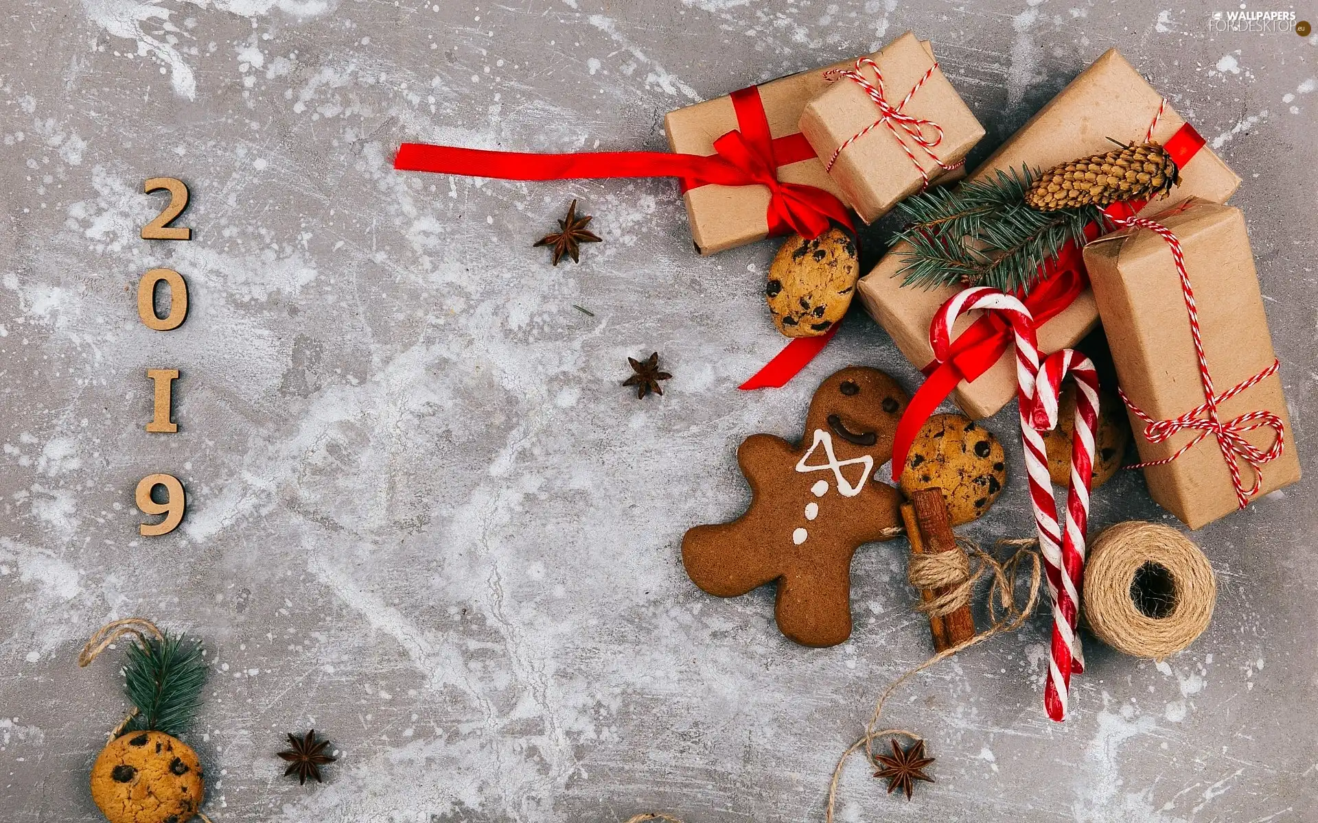 anise, twine, gifts, Cookies, Christmas