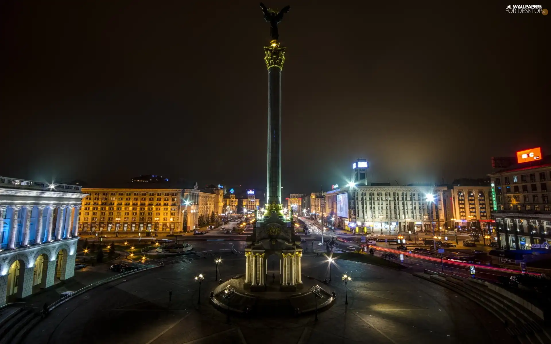 Majdan, square, Ukraine, Night, Kiev, Independence