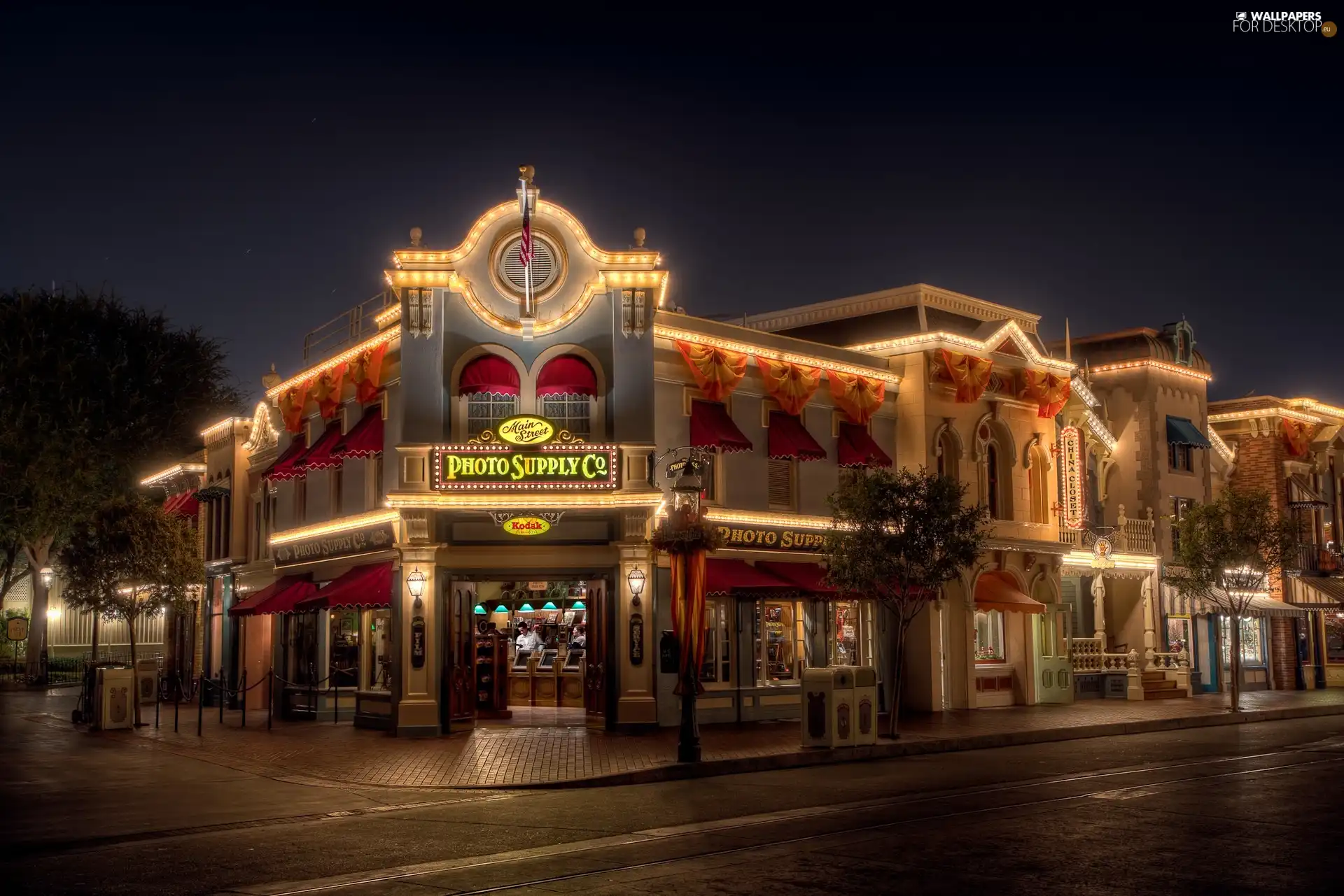 City at Night, California, USA, Disneyland