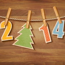 twine, text, christmas tree, New Year