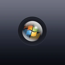 logo, Grey, background, Vista