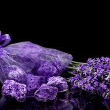 lavender, salt, purple, bag