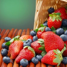 basket, strawberries, berries, full