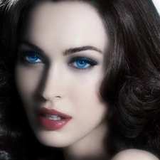 Eyes, Megan Fox, Blue