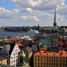 Stockholm, port, buildings, Sweden