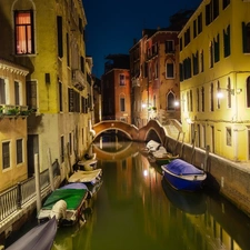 canal, Venice, Town