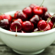 bowl, cherries