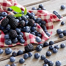composition, blueberries, blackberries